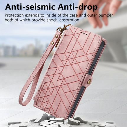 Geometric Zipper Wallet Side Buckle Leather Phone Case, For Honor Play 50 Plus, For Honor 90 Lite / X50i, For Honor 90 Pro, For Honor 90