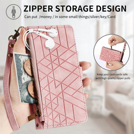 Geometric Zipper Wallet Side Buckle Leather Phone Case, For Honor Play 50 Plus, For Honor 90 Lite / X50i, For Honor 90 Pro, For Honor 90