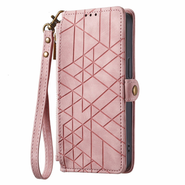 Geometric Zipper Wallet Side Buckle Leather Phone Case, For Honor 200 Lite Global, For Honor Play 50 Plus, For Honor 90 Lite / X50i, For Honor 90 Pro