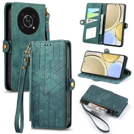 Geometric Zipper Wallet Side Buckle Leather Phone Case, For Honor Magic4 Pro, For Honor Magic4, For Honor X30, For Honor 60 Pro
