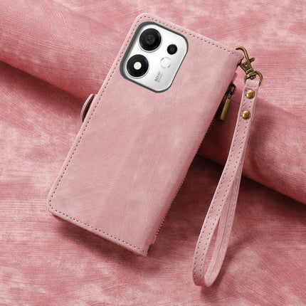 Geometric Zipper Wallet Side Buckle Leather Phone Case, For Honor 600 Smart 5G, For Honor 400 Lite Global, For Honor 200 Smart, For Honor 200 Lite Global