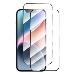 2pcs ENKAY Full Glue High Aluminum-silicon Tempered Glass Film, For iPhone 16 Pro Max, For iPhone 16 Pro, For iPhone 16 Plus, For iPhone 16, iPhone 16e, For iPhone 15 Pro Max, For iPhone 15 Pro, For iPhone 15 Plus, For iPhone 15