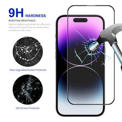 2pcs ENKAY Full Glue High Aluminum-silicon Tempered Glass Film, For iPhone 16 Pro Max, For iPhone 16 Pro, For iPhone 16 Plus, For iPhone 16, iPhone 16e, For iPhone 15 Pro Max, For iPhone 15 Pro, For iPhone 15 Plus, For iPhone 15