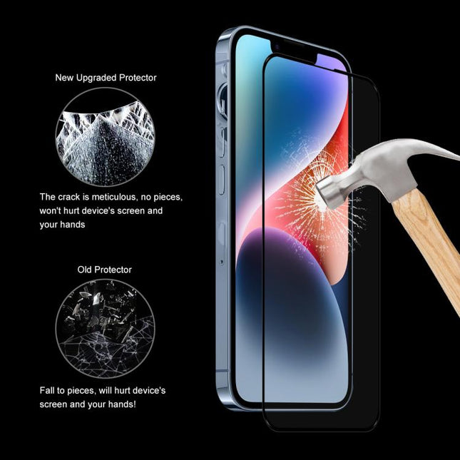 2pcs ENKAY Full Glue High Aluminum-silicon Tempered Glass Film, For iPhone 17e / 16e, For iPhone 16 Pro Max, For iPhone 16 Pro, For iPhone 16 Plus, For iPhone 16, For iPhone 15 Pro Max, For iPhone 15 Pro, For iPhone 15 Plus, For iPhone 15