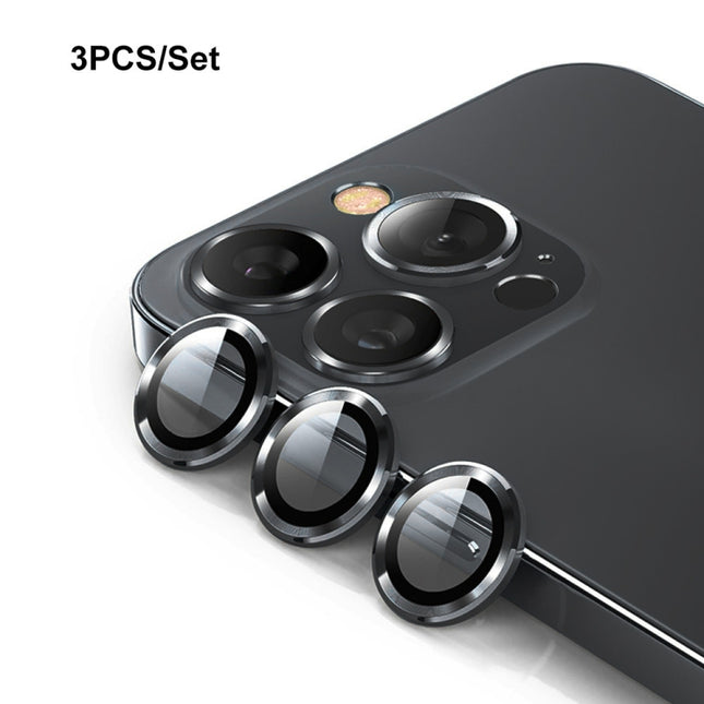 ENKAY 9H Rear Lens Aluminium Alloy Tempered Glass Film, For iPhone 15 Pro / 15 Pro Max