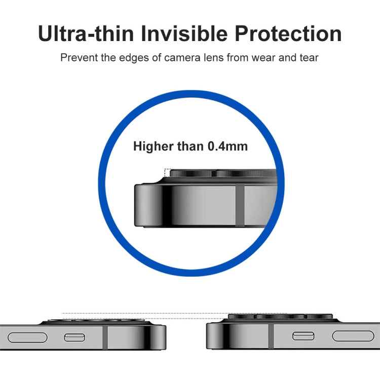 ENKAY 9H Rear Lens Aluminium Alloy Tempered Glass Film, For iPhone 15 Pro / 15 Pro Max