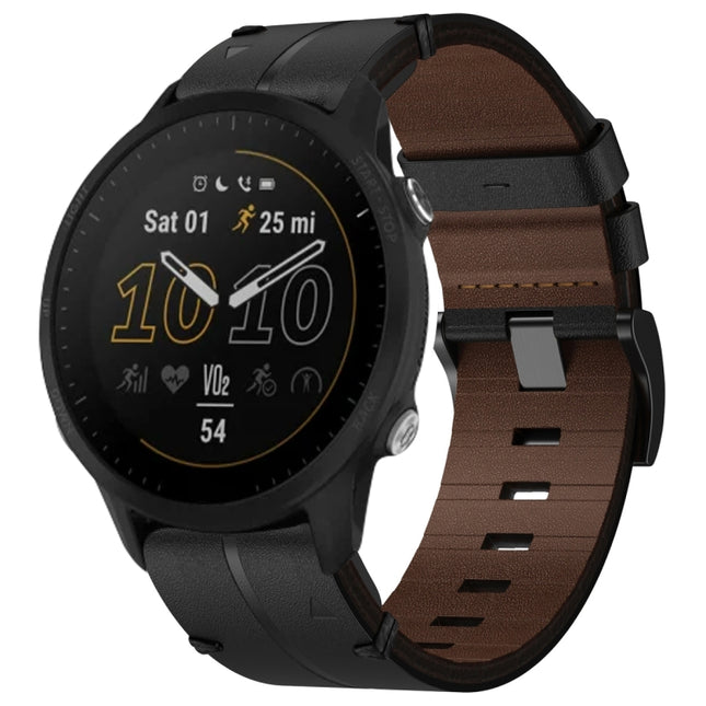 Leather Textured 22mm Watch Band, For Garmin Forerunner 955, For Garmin Descent G1, For Garmin Descent G1 Solar, For Garmin  Instinct 2 Solar, For Garmin Instinct 2, For Garmin EPIX Gen 2, For Garmin Fenix 7, For Garmin Fenix 7 Solar                   ...