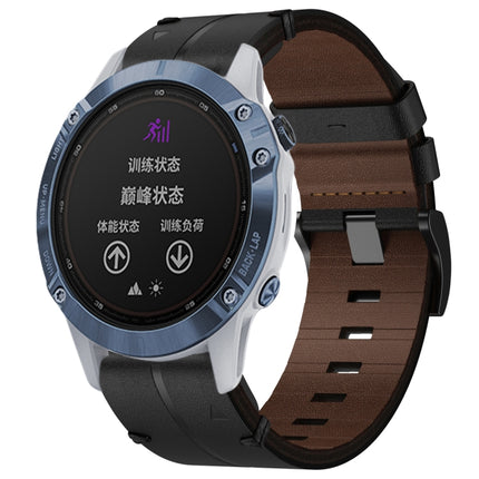 Leather Textured 22mm Watch Band, For Garmin Approach S62, For Garmin Fenix 6 Pro GPS, For Garmin Fenix 5, For Garmin Fenix 5 Plus, For Garmin Instinct, For Garmin Fenix 6 GPS, For Garmin Fenix 6 Sapphire GPS, For Garmin Forerunner 945                 ...