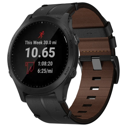 Leather Textured 22mm Watch Band, For Garmin Approach S62, For Garmin Fenix 6 Pro GPS, For Garmin Fenix 5, For Garmin Fenix 5 Plus, For Garmin Instinct, For Garmin Fenix 6 GPS, For Garmin Fenix 6 Sapphire GPS, For Garmin Forerunner 945                 ...