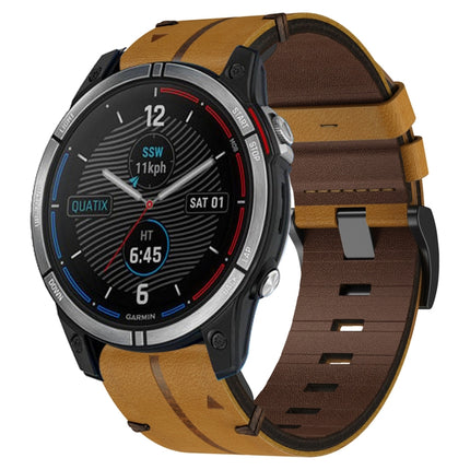 Leather Textured 22mm Watch Band, For Garmin Approach S62, For Garmin Fenix 6 Pro GPS, For Garmin Fenix 5, For Garmin Fenix 5 Plus, For Garmin Instinct, For Garmin Fenix 6 GPS, For Garmin Fenix 6 Sapphire GPS, For Garmin Forerunner 945                 ...