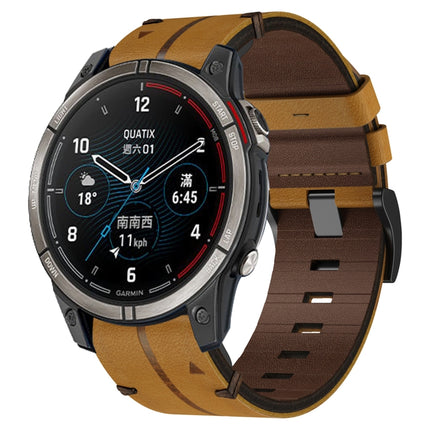 Leather Textured 22mm Watch Band, For Garmin Approach S62, For Garmin Fenix 6 Pro GPS, For Garmin Fenix 5, For Garmin Fenix 5 Plus, For Garmin Instinct, For Garmin Fenix 6 GPS, For Garmin Fenix 6 Sapphire GPS, For Garmin Forerunner 945                 ...