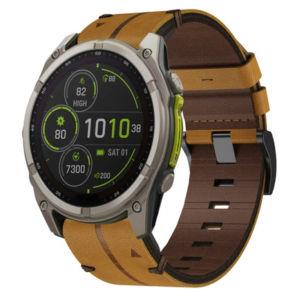 Leather Textured 22mm Watch Band, For Garmin Fenix E 47mm, For Garmin Fenix 8 MIP 47mm, For Garmin Fenix 8 AMOLED 47mm, For Garmin Fenix 7 Pro 47mm, For Garmin Epix Pro 47mm, For Garmin MARQ Athlete Gen 2, For Garmin MARQ Commander                     ...