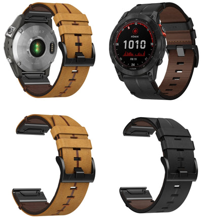 Leather Textured 22mm Watch Band, For Garmin Approach S62, For Garmin Fenix 6 Pro GPS, For Garmin Fenix 5, For Garmin Fenix 5 Plus, For Garmin Instinct, For Garmin Fenix 6 GPS, For Garmin Fenix 6 Sapphire GPS, For Garmin Forerunner 945                 ...