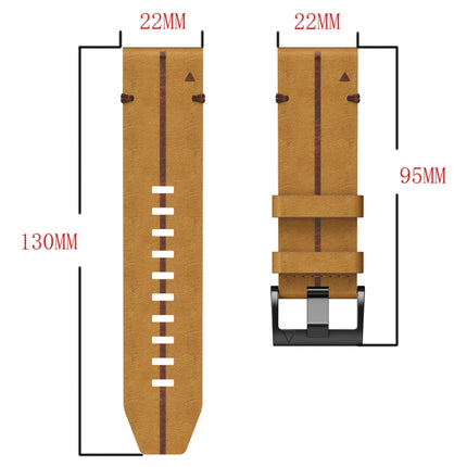 Leather Textured 22mm Watch Band, For Garmin Approach S62, For Garmin Fenix 6 Pro GPS, For Garmin Fenix 5, For Garmin Fenix 5 Plus, For Garmin Instinct, For Garmin Fenix 6 GPS, For Garmin Fenix 6 Sapphire GPS, For Garmin Forerunner 945                 ...