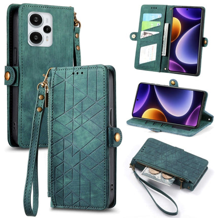 Geometric Zipper Wallet Side Buckle Leather Phone Case, For Xiaomi Redmi 12, For Xiaomi Redmi Note 12S, For Xiaomi Redmi Note 12 4G, For Redmi Note 12 Turbo