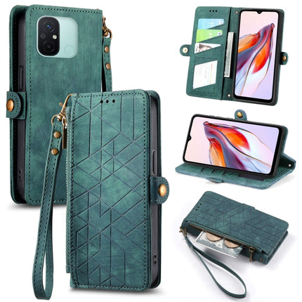 Geometric Zipper Wallet Side Buckle Leather Phone Case, For Xiaomi Redmi Note 12 5G, For Xiaomi Redmi 12C, For Xiaomi Redmi A1, For Xiaomi Redmi Note 11T Pro