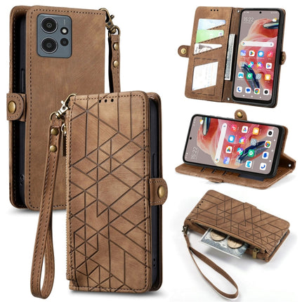 Geometric Zipper Wallet Side Buckle Leather Phone Case, For Xiaomi Redmi Note 12 5G, For Xiaomi Redmi 12C, For Xiaomi Redmi A1, For Xiaomi Redmi Note 11T Pro