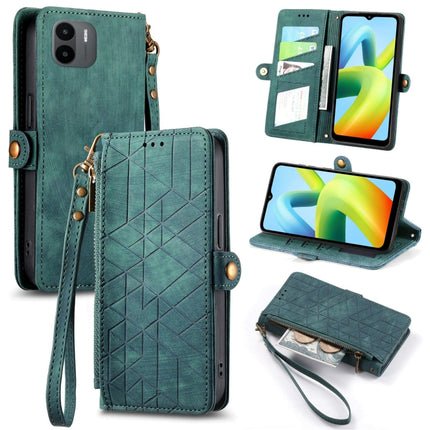 Geometric Zipper Wallet Side Buckle Leather Phone Case, For Xiaomi Redmi Note 12 5G, For Xiaomi Redmi 12C, For Xiaomi Redmi A1, For Xiaomi Redmi Note 11T Pro