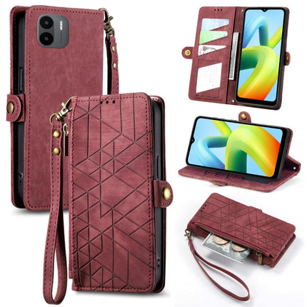 Geometric Zipper Wallet Side Buckle Leather Phone Case, For Xiaomi Redmi Note 12 5G, For Xiaomi Redmi 12C, For Xiaomi Redmi A1, For Xiaomi Redmi Note 11T Pro