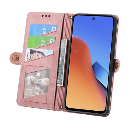 Geometric Zipper Wallet Side Buckle Leather Phone Case, For Xiaomi Redmi Note 11SE, For Xiaomi Redmi 10A, For Xiaomi Redmi 10C, For Xiaomi Redmi K50