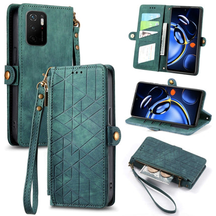Geometric Zipper Wallet Side Buckle Leather Phone Case, For Xiaomi Redmi Note 11SE, For Xiaomi Redmi 10A, For Xiaomi Redmi 10C, For Xiaomi Redmi K50
