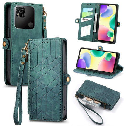 Geometric Zipper Wallet Side Buckle Leather Phone Case, For Xiaomi Redmi Note 11SE, For Xiaomi Redmi 10A, For Xiaomi Redmi 10C, For Xiaomi Redmi K50
