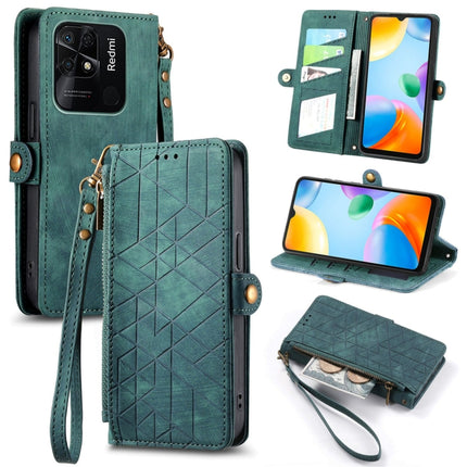 Geometric Zipper Wallet Side Buckle Leather Phone Case, For Xiaomi Redmi Note 11SE, For Xiaomi Redmi 10A, For Xiaomi Redmi 10C, For Xiaomi Redmi K50