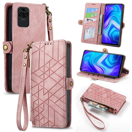 Geometric Zipper Wallet Side Buckle Leather Phone Case, For Xiaomi Redmi 9C, For Xiaomi Redmi Note 9, For Xiaomi Redmi K30 Pro, For Xiaomi Redmi Note 9S