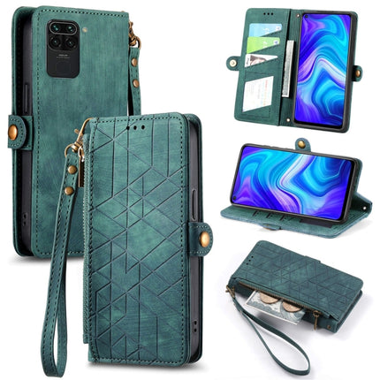 Geometric Zipper Wallet Side Buckle Leather Phone Case, For Xiaomi Redmi 9C, For Xiaomi Redmi Note 9, For Xiaomi Redmi K30 Pro, For Xiaomi Redmi Note 9S