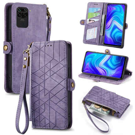 Geometric Zipper Wallet Side Buckle Leather Phone Case, For Xiaomi Redmi 9C, For Xiaomi Redmi Note 9, For Xiaomi Redmi K30 Pro, For Xiaomi Redmi Note 9S