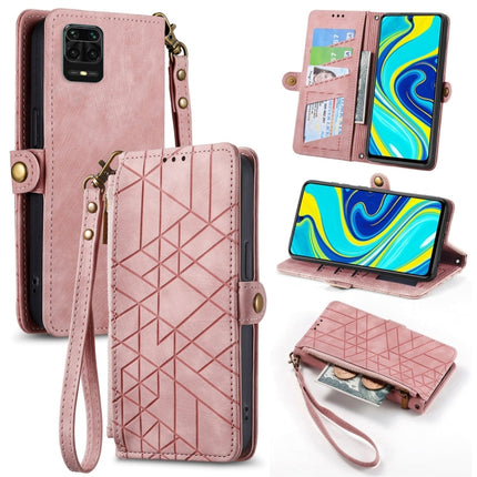 Geometric Zipper Wallet Side Buckle Leather Phone Case, For Xiaomi Redmi 9C, For Xiaomi Redmi Note 9, For Xiaomi Redmi K30 Pro, For Xiaomi Redmi Note 9S