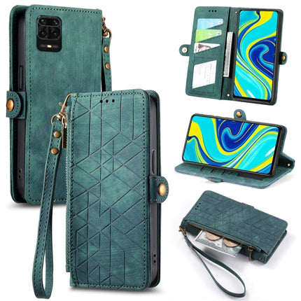Geometric Zipper Wallet Side Buckle Leather Phone Case, For Xiaomi Redmi 9C, For Xiaomi Redmi Note 9, For Xiaomi Redmi K30 Pro, For Xiaomi Redmi Note 9S