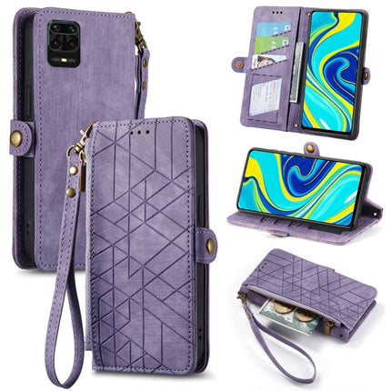 Geometric Zipper Wallet Side Buckle Leather Phone Case, For Xiaomi Redmi 9C, For Xiaomi Redmi Note 9, For Xiaomi Redmi K30 Pro, For Xiaomi Redmi Note 9S
