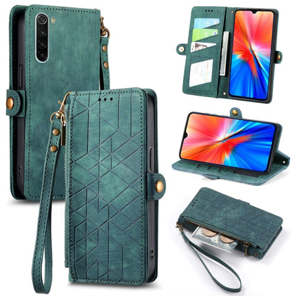 Geometric Zipper Wallet Side Buckle Leather Phone Case, For Xiaomi Redmi K30, For Xiaomi Redmi Note 8T, For Xiaomi Redmi Note 8, For Xiaomi Redmi Note 8 Pro
