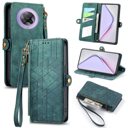 Geometric Zipper Wallet Side Buckle Leather Phone Case, For Xiaomi Redmi 9C, For Xiaomi Redmi Note 9, For Xiaomi Redmi K30 Pro, For Xiaomi Redmi Note 9S