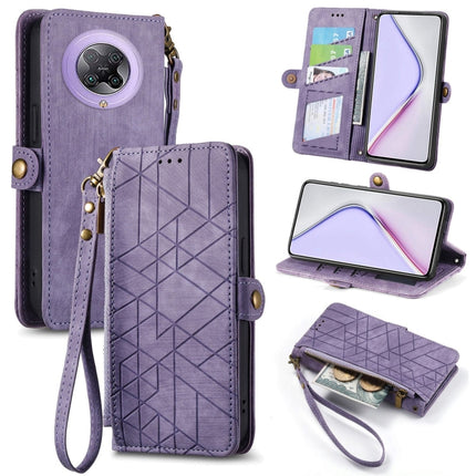 Geometric Zipper Wallet Side Buckle Leather Phone Case, For Xiaomi Redmi 9C, For Xiaomi Redmi Note 9, For Xiaomi Redmi K30 Pro, For Xiaomi Redmi Note 9S