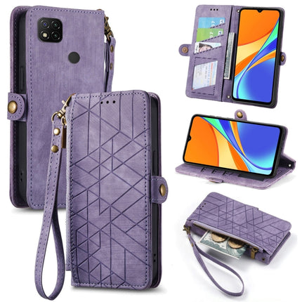 Geometric Zipper Wallet Side Buckle Leather Phone Case, For Xiaomi Redmi 9C, For Xiaomi Redmi Note 9, For Xiaomi Redmi K30 Pro, For Xiaomi Redmi Note 9S