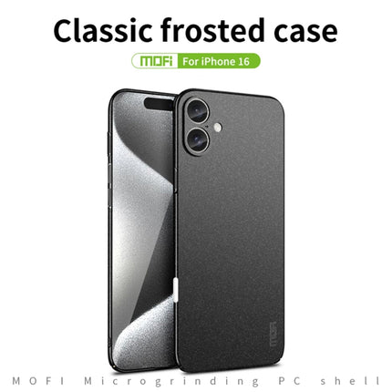 MOFI Fandun Series Frosted PC Ultra-thin All-inclusive Phone Case, For iPhone 16, For iPhone 15 Pro Max, For iPhone 15 Pro, For iPhone 15 Plus