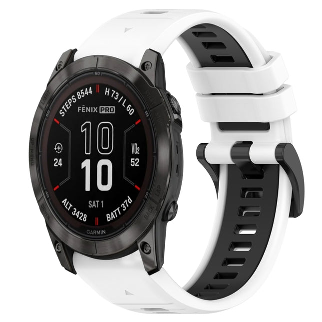 Sports Two-Color 26mm Silicone Watch Band, For Garmin Epix Pro 51mm, For Garmin Instinct 2X Solar