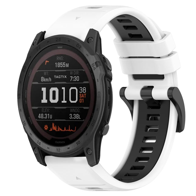 Sports Two-Color 26mm Silicone Watch Band, For Garmin Tactix 7 Pro, For Garmin Tactix 7