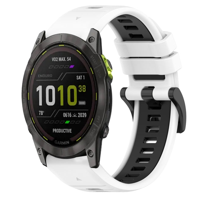 Sports Two-Color 26mm Silicone Watch Band, For Garmin Enduro 2, For Garmin Enduro