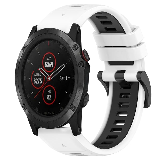 Sports Two-Color 26mm Silicone Watch Band, For Garmin Fenix 5X Plus, For Garmin Fenix 6X