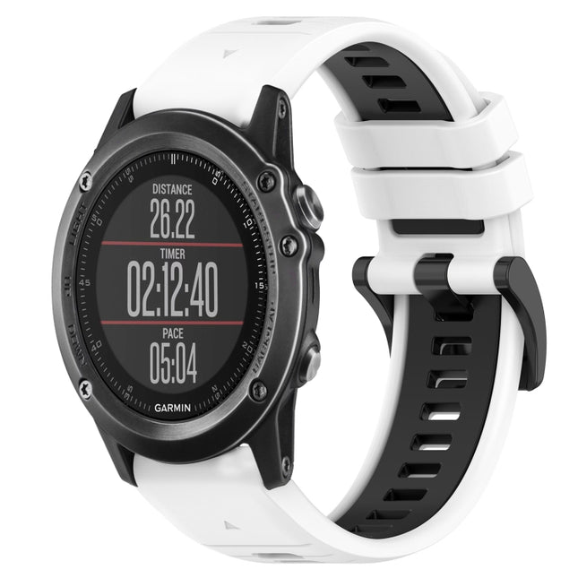 Sports Two-Color 26mm Silicone Watch Band, For Garmin Fenix 3, For Garmin Fenix 3 Sapphire