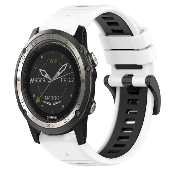 Sports Two-Color 26mm Silicone Watch Band, For Garmin D2 Charlie, For Garmin D2 Delta PX