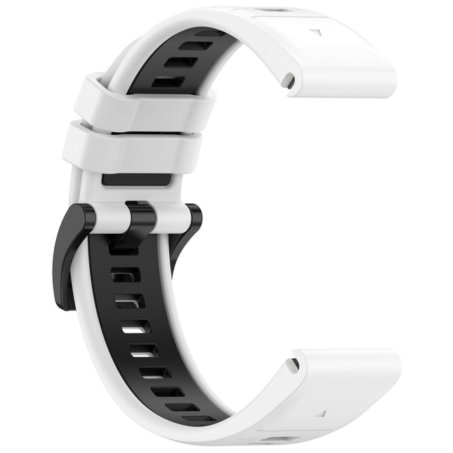 Sports Two-Color 26mm Silicone Watch Band, For Garmin Tactix 7 AMOLED, For Garmin Fenix 7X