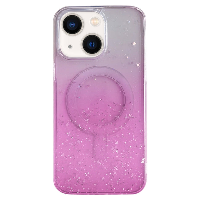 Glitter MagSafe Hybrid Clear TPU Phone Case, For iPhone 14 Plus, For iPhone 14, For iPhone 14 Pro, For iPhone 14 Pro Max