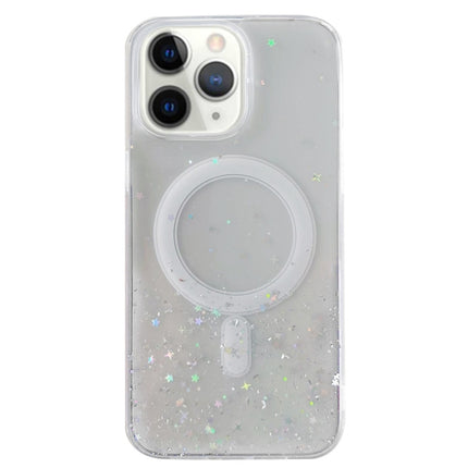 Glitter MagSafe Hybrid Clear TPU Phone Case, For iPhone 11 Pro