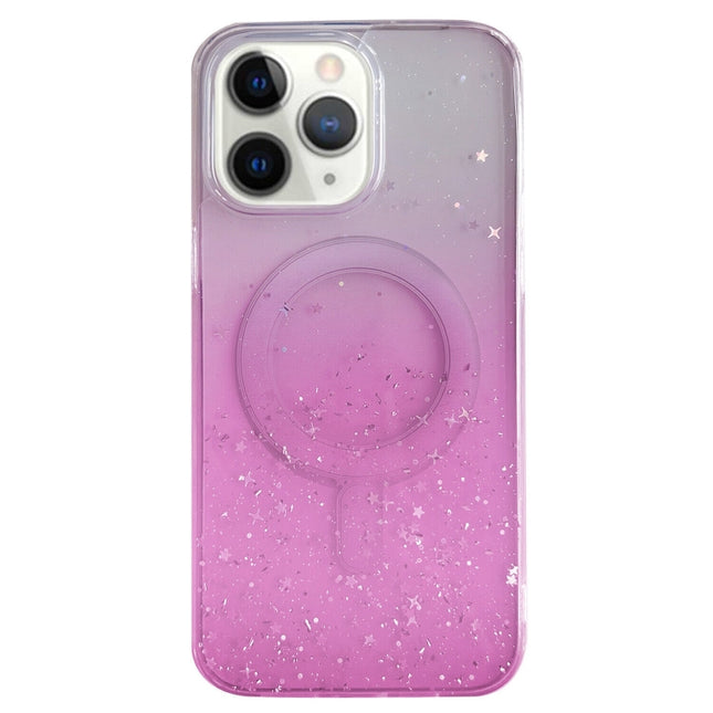 Glitter MagSafe Hybrid Clear TPU Phone Case, For iPhone 11 Pro