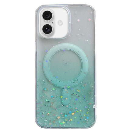 Glitter MagSafe Hybrid Clear TPU Phone Case, For iPhone 16 Pro Max, For iPhone 16 Pro, For iPhone 16 Plus, For iPhone 16