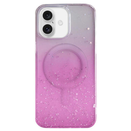 Glitter MagSafe Hybrid Clear TPU Phone Case, For iPhone 16 Pro Max, For iPhone 16 Pro, For iPhone 16 Plus, For iPhone 16